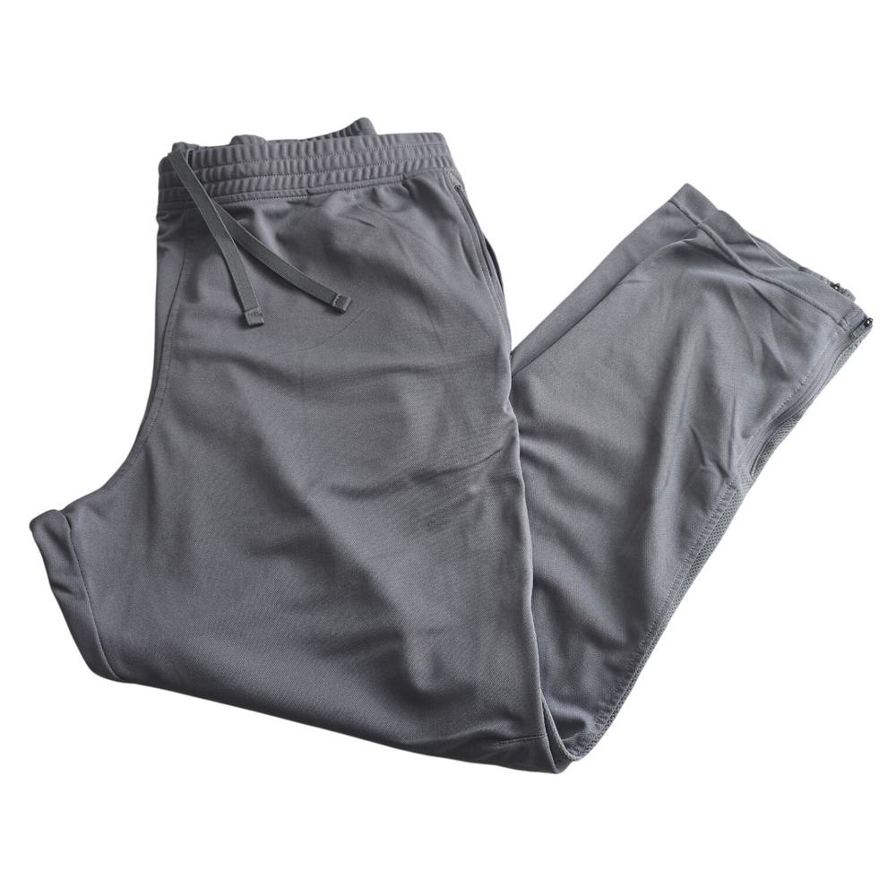 Under Armour Mens Gray Loose Fit Track Pants XL Zipper Pockets Ankle Zips